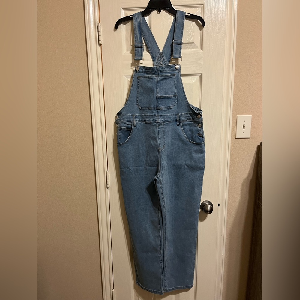 Classic Light Blue Denim Bib Overalls Jumpsuit